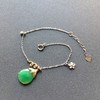糯冰种阳绿翡翠福瓜手链18k黄金白金镶嵌 商品缩略图6
