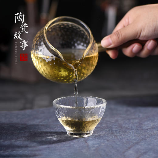 公道杯-玻璃公道杯-日式檀木侧把公杯 商品图2