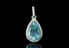 （一口价赠送金链）18K金 水滴海蓝宝吊坠 商品缩略图0