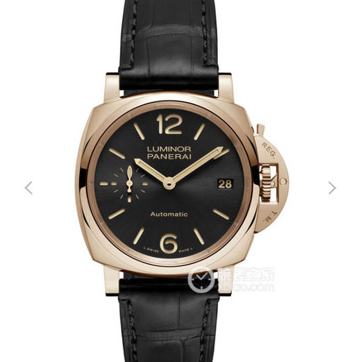 VS沛纳海pam908 优雅典范红金腕表！一款适合亚洲手腕的红金腕表。男士腕表，皮表带，自动机械机芯，透底。 商品图0