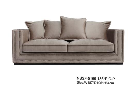 NS家居nsfurniture软包布艺三人位沙发NSSF-5169-185 商品图2