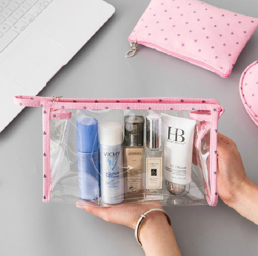 小皇冠透明PVC化妆包三件套旅行便携大容量洗漱手拿化妆包 TZW 商品图1