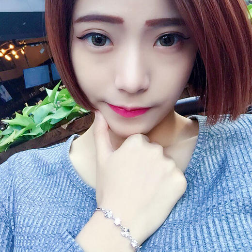 韩版镀银镶钻四叶草旋转锆石紫水晶四叶草简约手链 TZW 商品图3