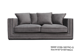 NS家居nsfurniture软包布艺三人位沙发NSSF-5169-185
