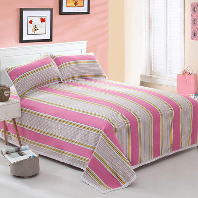 ABC-多色条纹老粗布凉席三件套 商品图3