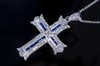 18K金 古董款新做 蓝宝石十字架吊坠 商品缩略图1