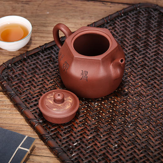 【锦玉六方】 泥料：原矿紫泥  容量：300cc  作者：高潮龙（工艺美术师） 商品图3