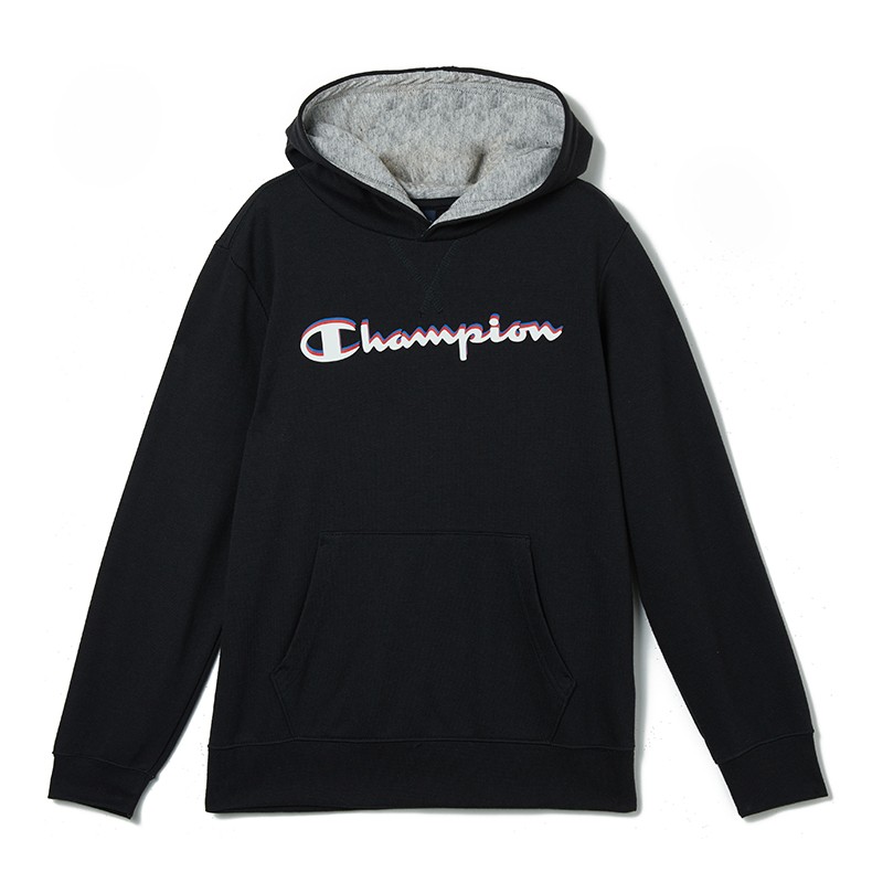 Champion 冠军  男女童经典亲子款草写Logo印花长袖儿童连帽卫衣304858