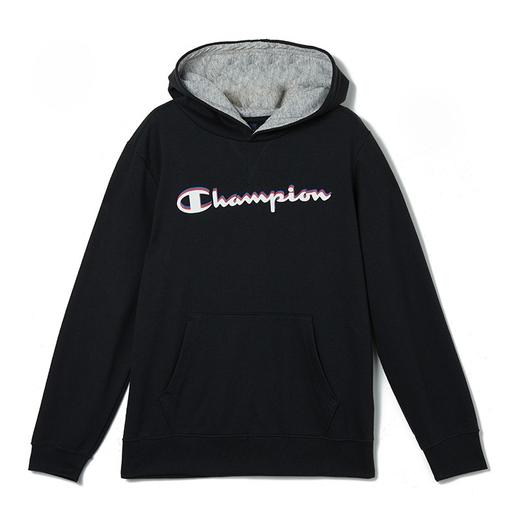 Champion 冠军  男女童经典亲子款草写Logo印花长袖儿童连帽卫衣304858 商品图0