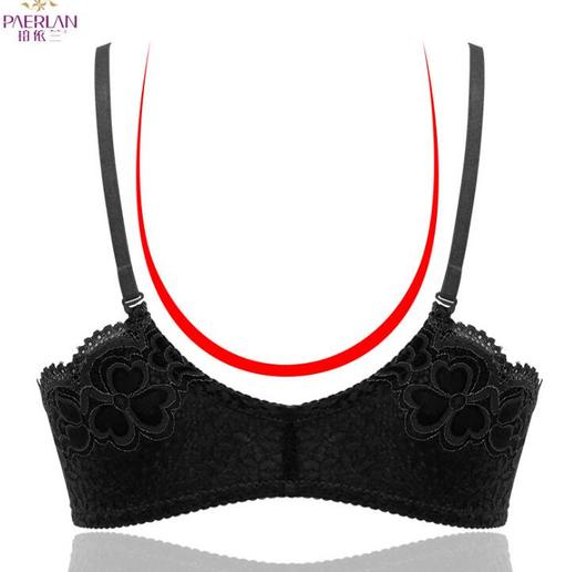 【服饰鞋包】 前扣文胸无钢圈文胸光面文胸蕾丝边文胸女士内衣单件 商品图2