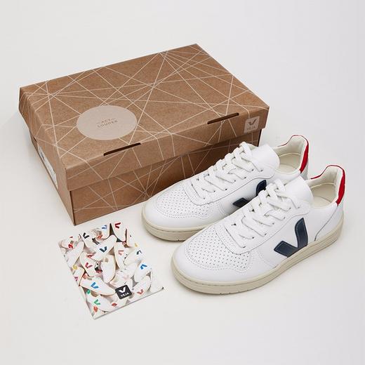 VEJA 法国潮牌 男女同款V-10系列明星同款情侣潮流小白鞋牛皮休闲运动板鞋VX021267 V10 商品图5