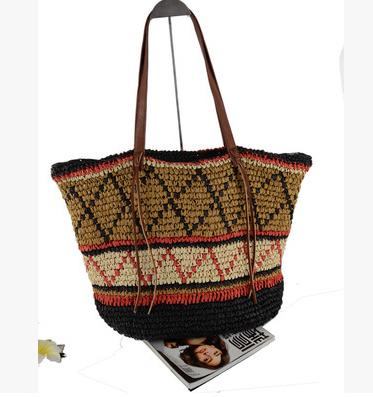 【服饰鞋包】草编包流苏手工编织沙滩包手提包单肩包女包 商品图1
