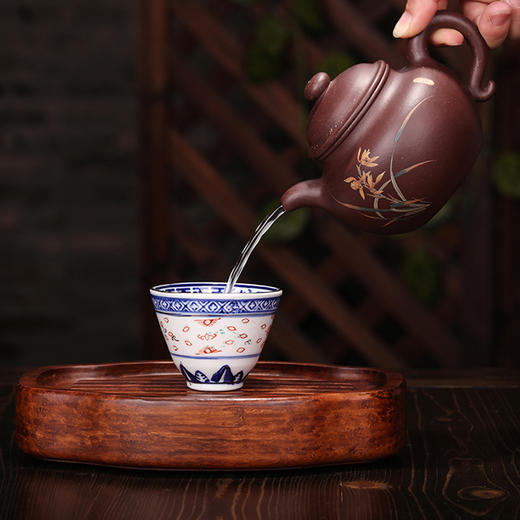 【莲子】 作者：  冯娟（制壶）  褚萍（泥绘）泥料：原矿紫泥 容量：300cc 商品图4