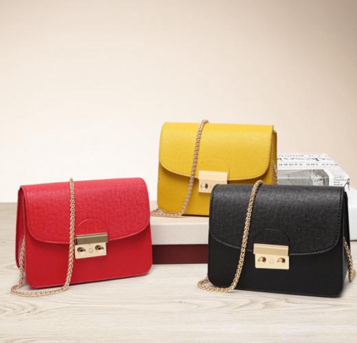 【服饰鞋包】女包锁扣链条小方包斜挎包小包 商品图3