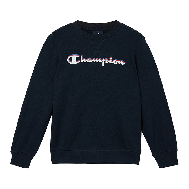 Champion 冠军  男女童经典款亲子草写Logo印花圆领长袖卫衣304876