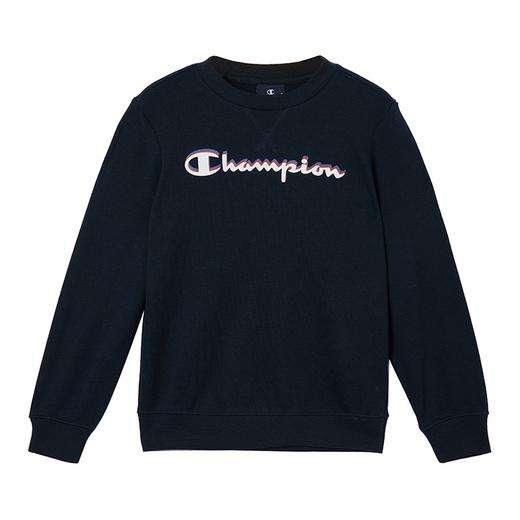 Champion 冠军  男女童经典款亲子草写Logo印花圆领长袖卫衣304876 商品图0