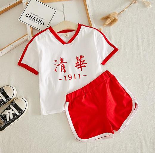 【童装】夏季清华北大T恤套装男童女童小童可爱时尚潮流 商品图0