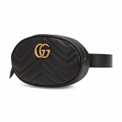 GUCCI 古驰 女士GG Marmont系列牛皮胸包腰包斜挎包476434 DSVRT 商品图1