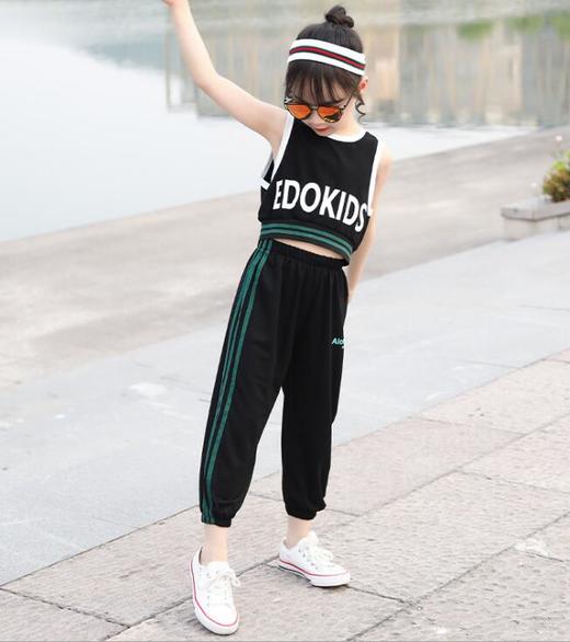 【童装】夏装中大童韩版洋气背心运动儿童夏季时髦两件套 商品图1