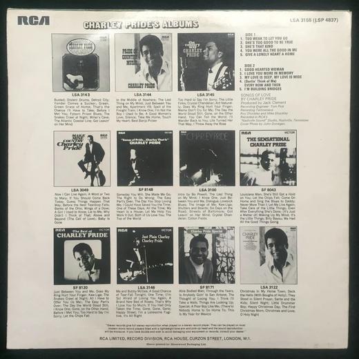 LP黑胶唱片 查利普赖德民谣音乐专辑《爱的歌曲》 商品图1