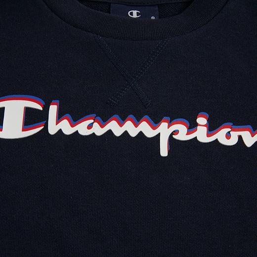 Champion 冠军  男女童经典款亲子草写Logo印花圆领长袖卫衣304876 商品图4