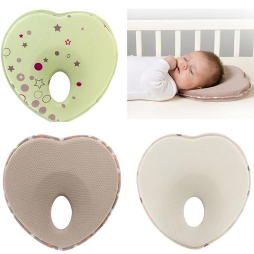 【家纺】.新生儿心形定型枕头婴儿塑形枕头 防偏头枕头0.1KG 商品图0