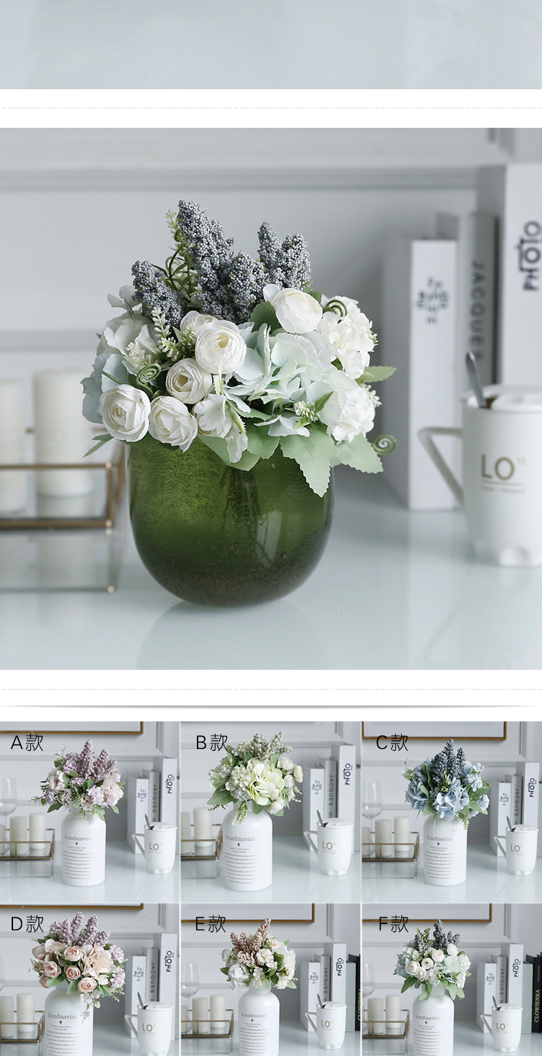 ins北欧风仿真花假花小清新花束摆件装饰花客厅室内高档餐桌插花