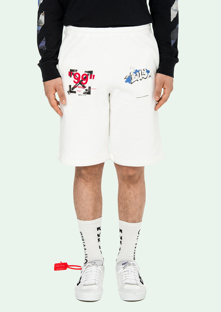 ow重工日产进口450g重咔叽军工毛圈面料情侣款重机短裤dk126