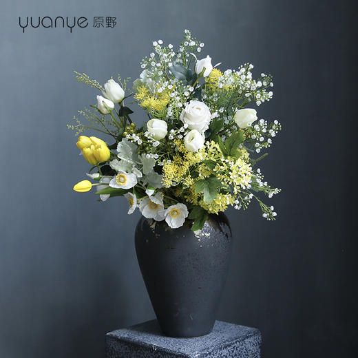 假花仿真花客厅尤加利混搭套装花束摆件帝王花绢花室内摆设装饰花 商品图2