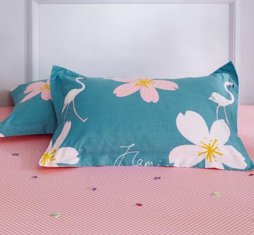 【家纺】*枕套单个床品全棉条纹花卉枕套单只 商品图0
