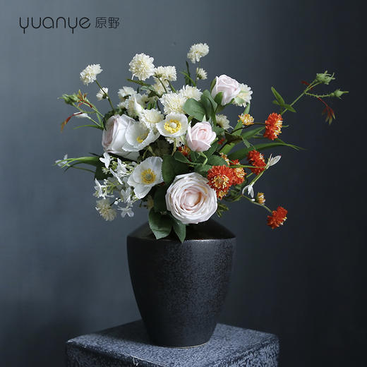 假花仿真花客厅尤加利混搭套装花束摆件帝王花绢花室内摆设装饰花 商品图3