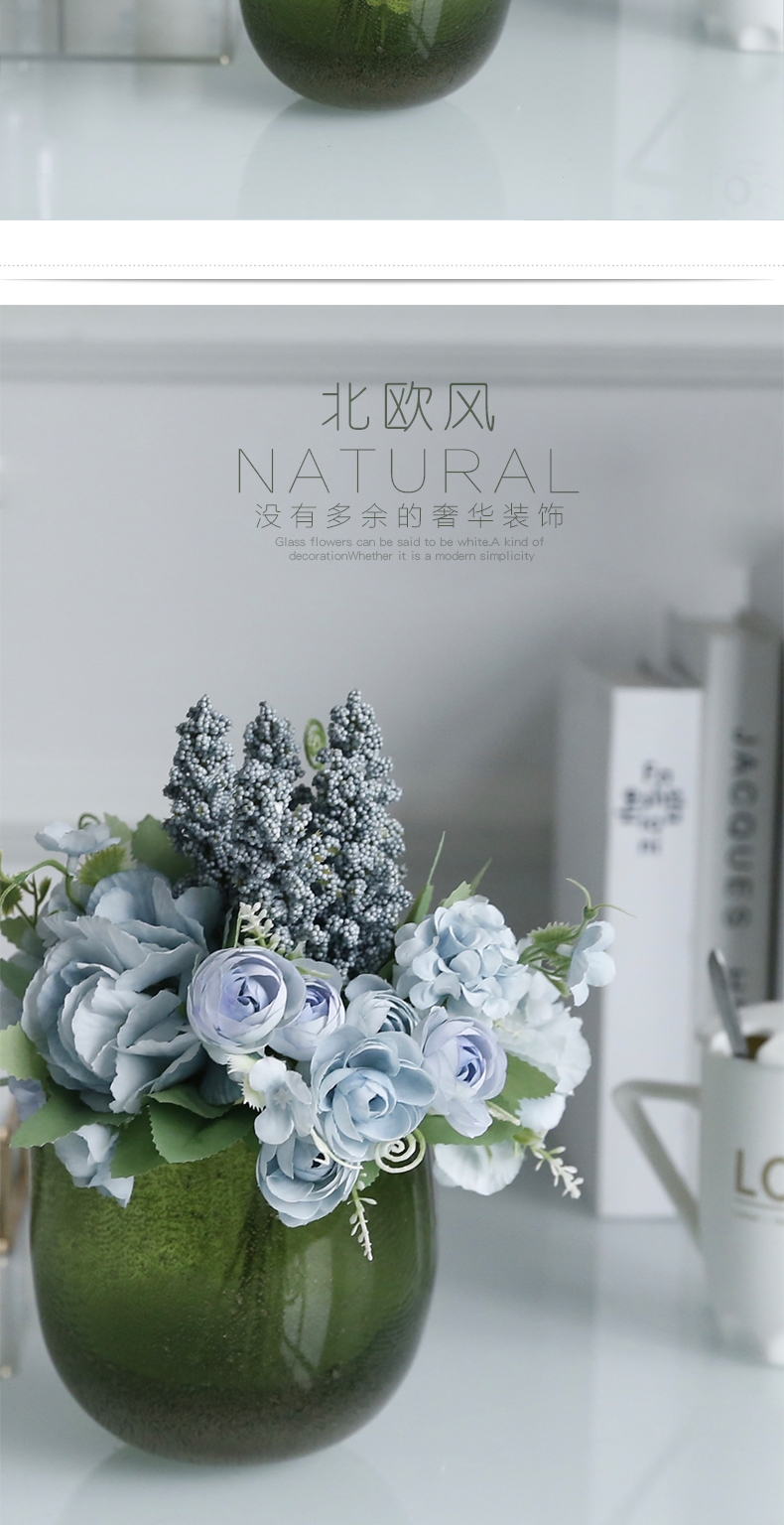 ins北欧风仿真花假花小清新花束摆件装饰花客厅室内高档餐桌插花