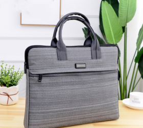 【办公文教】。拉链防水牛津布电脑包 会议办公文件袋  手提公文包