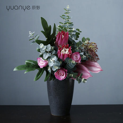 假花仿真花客厅尤加利混搭套装花束摆件帝王花绢花室内摆设装饰花 商品图4