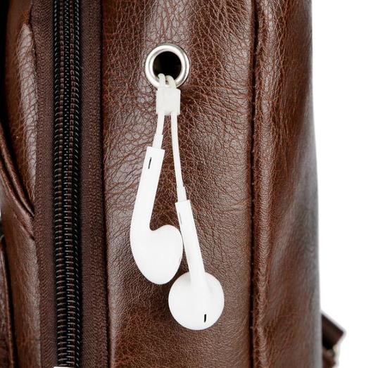 【服饰鞋包】男士胸包便携充电休闲斜挎包 商品图2