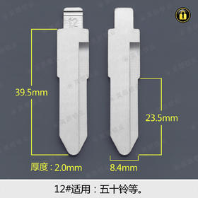 12#边槽折叠匙头