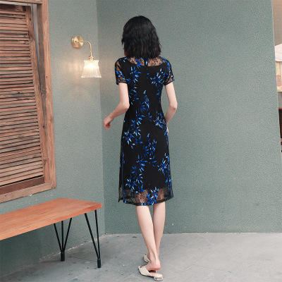 TX-19134-新款丝绸花卉长款旗袍改良宴会长款旗袍 商品图3