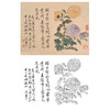 恽寿平没骨花鸟白描底稿-斗方小品册页-SP46 商品缩略图0