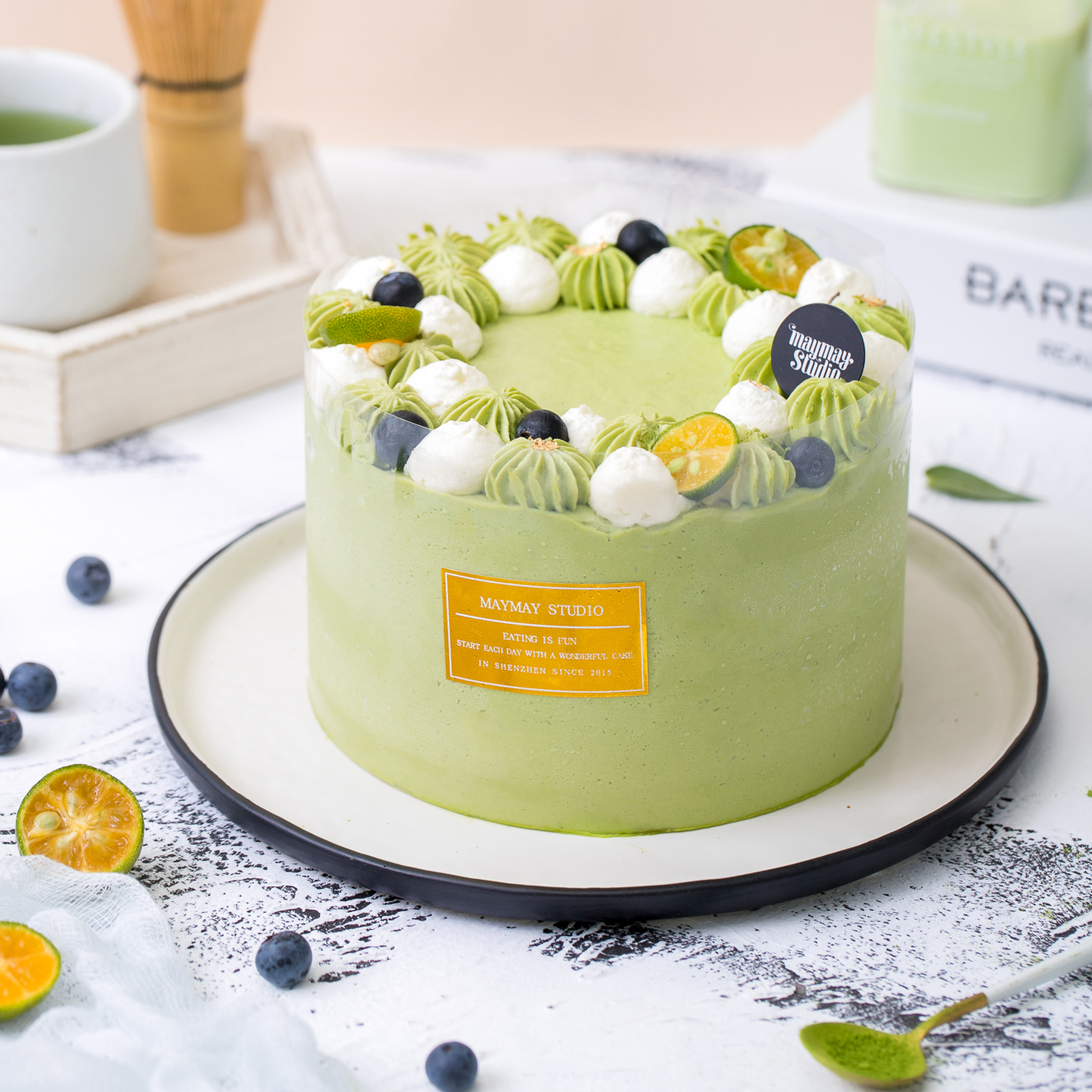 ins风   相思红豆抹茶蛋糕 0872