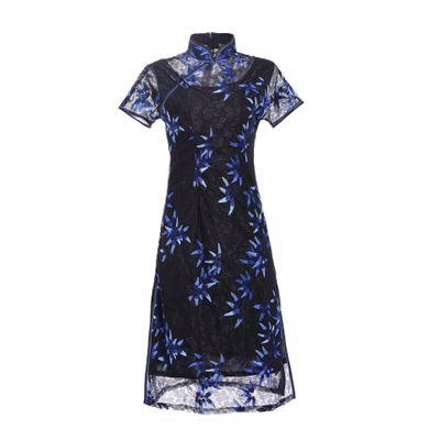 TX-19134-新款丝绸花卉长款旗袍改良宴会长款旗袍 商品图5