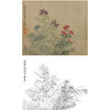 恽寿平没骨花鸟白描底稿-斗方小品册页-SP42 商品缩略图0
