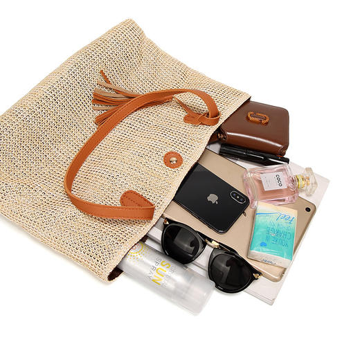 SJ-A108新款韩国时尚沙滩草编简约单肩包 TZW 商品图4