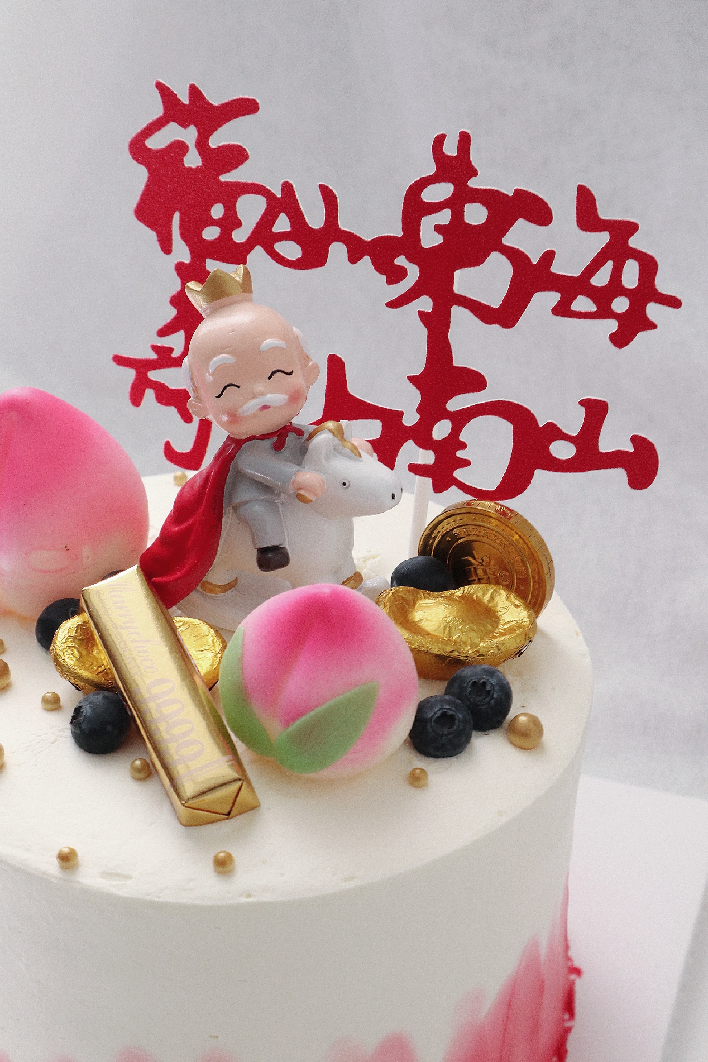 祝寿蛋糕【寿星】福如东海 寿比南山，老爷爷老奶奶换样子