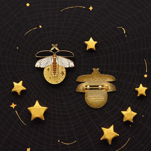 胸针 萤火虫 夜光珐琅 发光的梦想 个性配饰胸章精美礼物 商品图2