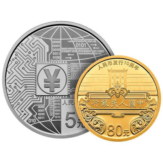 人民币发行70周年金银纪念币 商品图1