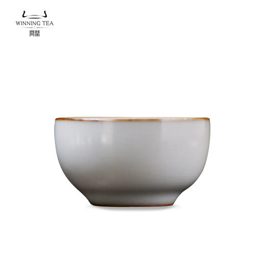 问鼎汝瓷紫金釉经典款月白听泉杯 商品图4