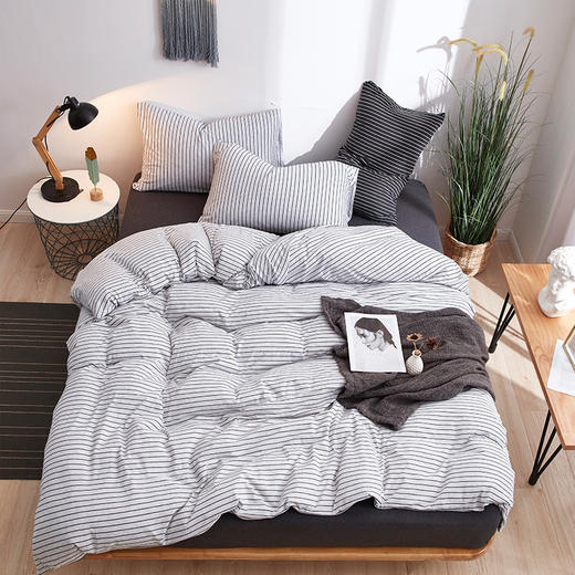 【针织棉套件】天竺棉四件套三件套全棉针织棉百隆纱线裸睡神器力荐 商品图13