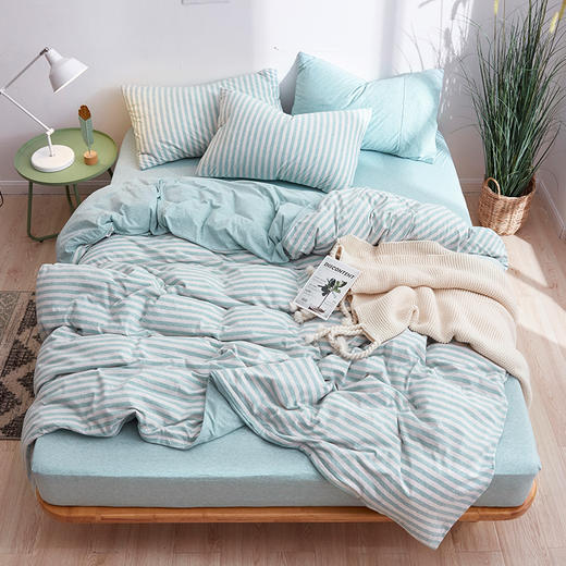 【针织棉套件】天竺棉四件套三件套全棉针织棉百隆纱线裸睡神器力荐 商品图14