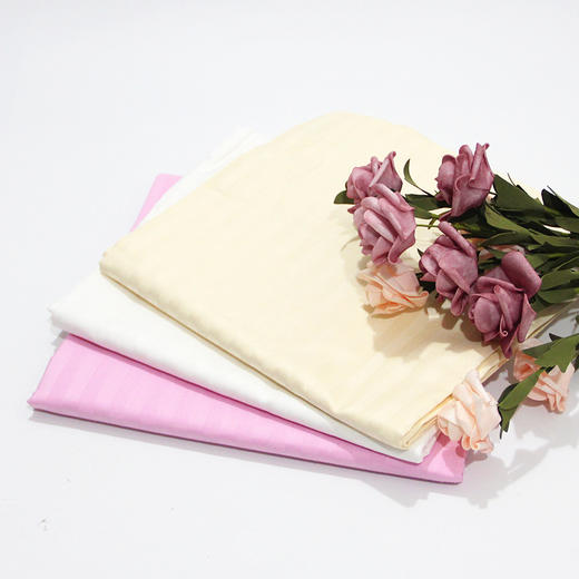 条纹加密纯棉床单1.2米*2米1.1米*2米粉色白色黄色（不开洞） 商品图0