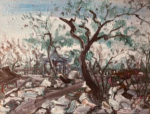 戴湘文 《园语4》 30x40cm 带镜框 商品图0